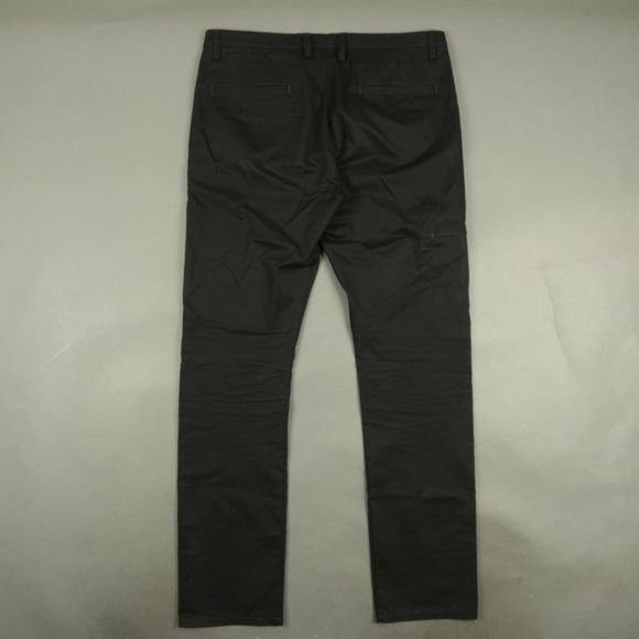 Porsche Design Slim Straight Fit Cotton Stretch Chinos Pants Black Size 34 - Picture 2 of 8